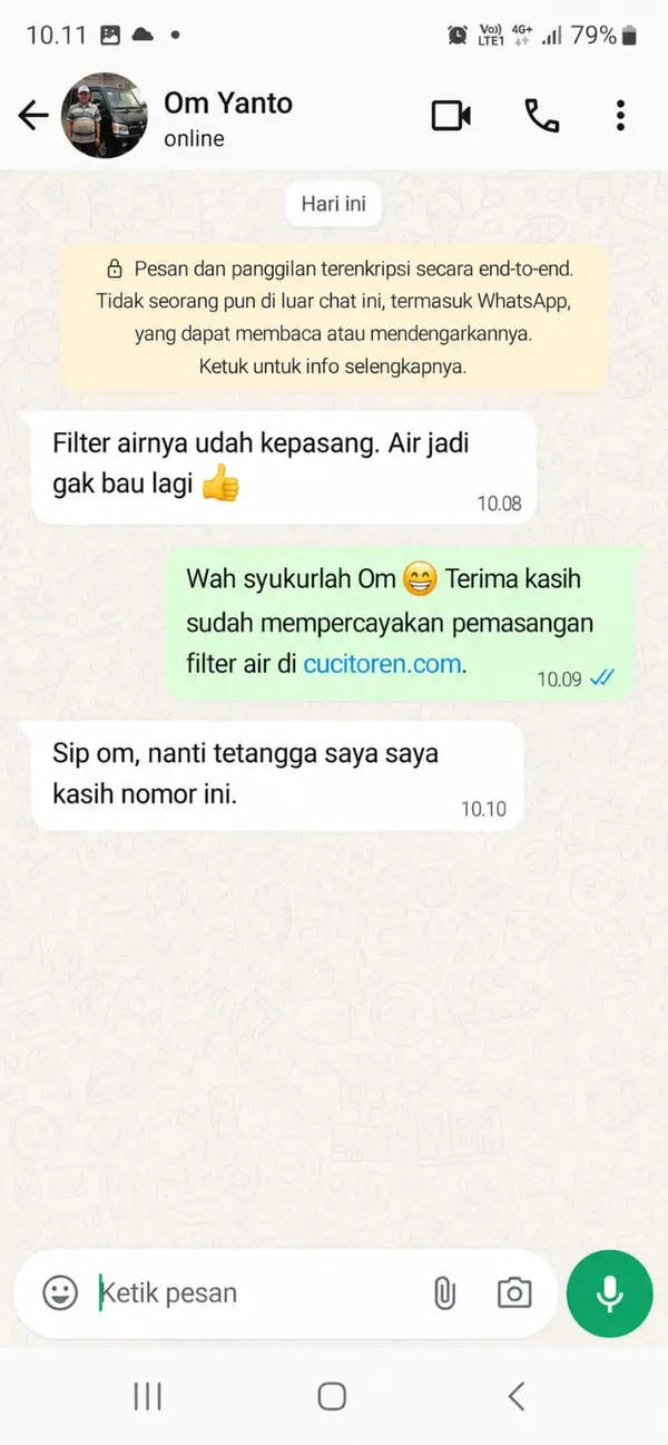 Testimoni Pak Dedi Cibubur - Cuci Toren CuciToren.com